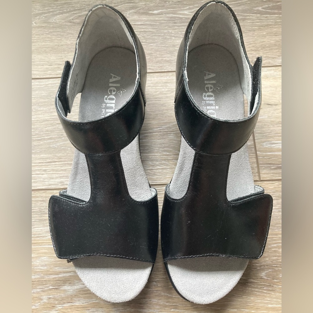 Alegria Black Platform Sandals 39